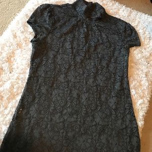 Lace gray EXPRESS gorgeous overlay top